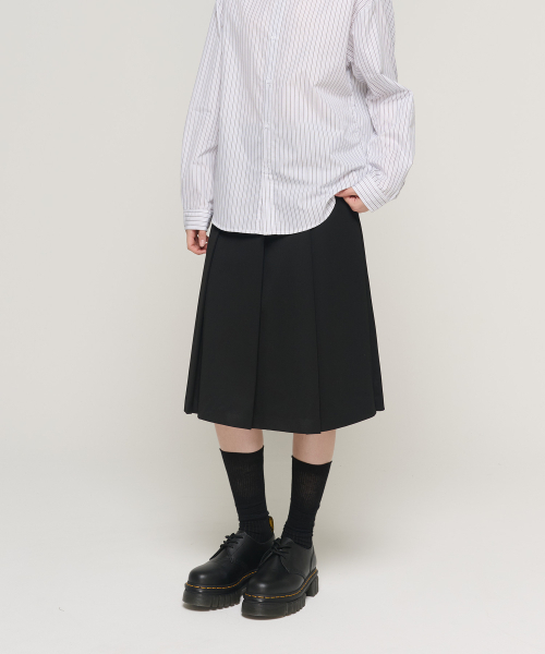 CARGOBROS FOR WOMAN（カーゴブロスフォーウィメン）の「Aラインミディプリーツスカート（ブラック）（スカート・レディース・その他・SMALL/MEDIUM）」の3枚目の写真