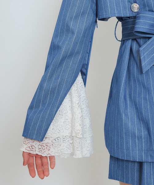 REDYAZEL(レディアゼル)の「ボリュームスリーブシアーレースブラウス×ベーシックキャミソール(Tシャツ/カットソー・レディース・キナリ/ホワイト/ブラック・FREE)」の12枚目の写真