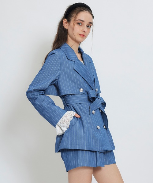 REDYAZEL(レディアゼル)の「ボリュームスリーブシアーレースブラウス×ベーシックキャミソール(Tシャツ/カットソー・レディース・キナリ/ホワイト/ブラック・FREE)」の8枚目の写真