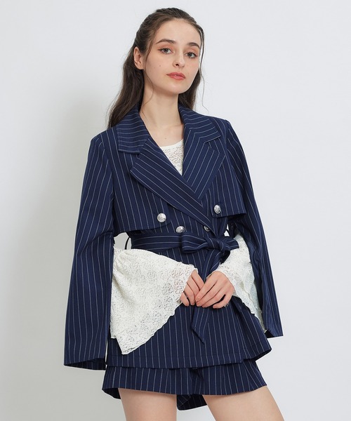 REDYAZEL(レディアゼル)の「ボリュームスリーブシアーレースブラウス×ベーシックキャミソール(Tシャツ/カットソー・レディース・キナリ/ホワイト/ブラック・FREE)」の16枚目の写真