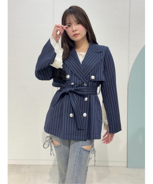 REDYAZEL（レディアゼル）の「ボリュームスリーブシアーレースブラウス×ベーシックキャミソール（Tシャツ/カットソー・レディース・キナリ/ホワイト/ブラック・FREE）」の12枚目の写真