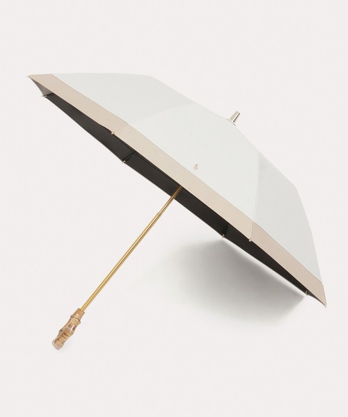 POLO RALPH LAUREN(ポロ ラルフ ローレン)の「【WEB限定】遮光100% 晴雨兼用 折りたたみ日傘 竹手元 切り継ぎ ”ワンポイント”(折りたたみ傘・レディース・ベージュ/ネイビー/ホワイト×ネイビー/オフホワイト・FREE)」の21枚目の写真