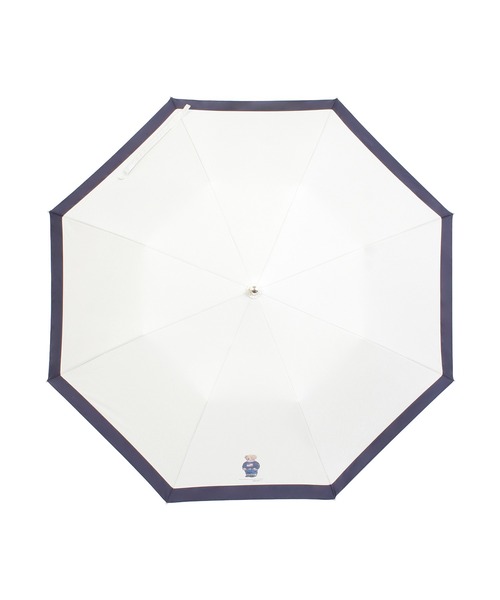 POLO RALPH LAUREN(ポロ ラルフ ローレン)の「【WEB限定】遮光100% 晴雨兼用 折りたたみ日傘 竹手元 切り継ぎ ”ワンポイント”(折りたたみ傘・レディース・ベージュ/ネイビー/ホワイト×ネイビー/オフホワイト・FREE)」の19枚目の写真