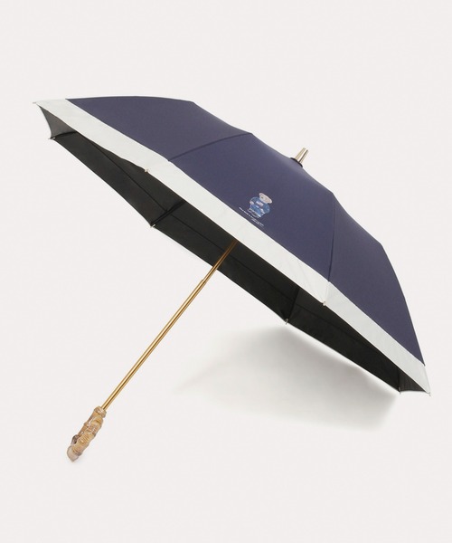 POLO RALPH LAUREN(ポロ ラルフ ローレン)の「【WEB限定】遮光100% 晴雨兼用 折りたたみ日傘 竹手元 切り継ぎ ”ワンポイント”(折りたたみ傘・レディース・ベージュ/ネイビー/ホワイト×ネイビー/オフホワイト・FREE)」の11枚目の写真