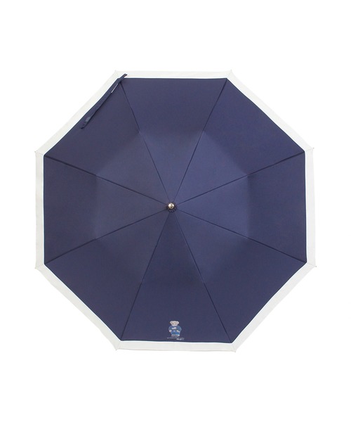 POLO RALPH LAUREN(ポロ ラルフ ローレン)の「【WEB限定】遮光100% 晴雨兼用 折りたたみ日傘 竹手元 切り継ぎ ”ワンポイント”(折りたたみ傘・レディース・ベージュ/ネイビー/ホワイト×ネイビー/オフホワイト・FREE)」の12枚目の写真