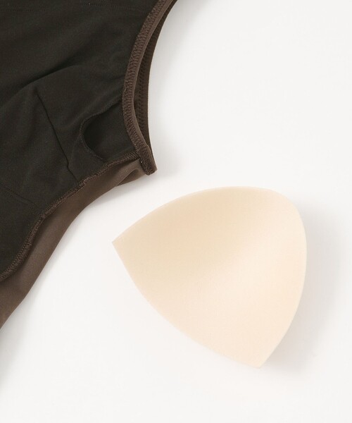 green label relaxing（グリーンレーベルリラクシング）の「ジョーゼット風 バックオープン オールインワン スイムウェア / 水着（水着・レディース・オフホワイト/ブラック/ダークブラウン・FREE）」の13枚目の写真