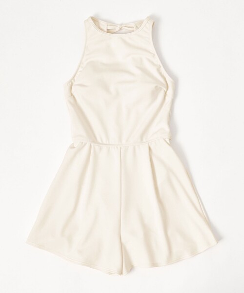 green label relaxing（グリーンレーベルリラクシング）の「ジョーゼット風 バックオープン オールインワン スイムウェア / 水着（水着・レディース・オフホワイト/ブラック/ダークブラウン・FREE）」の14枚目の写真