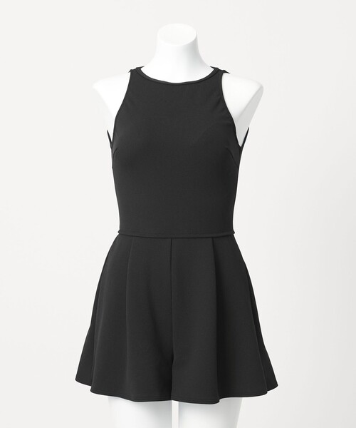 green label relaxing（グリーンレーベルリラクシング）の「ジョーゼット風 バックオープン オールインワン スイムウェア / 水着（水着・レディース・オフホワイト/ブラック/ダークブラウン・FREE）」の20枚目の写真