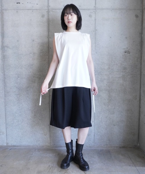 k3&co.（ケイスリーアンドコー）の「Loose half pants（スウェットパンツ・レディース・グレー/Black・ONE SIZE）」の8枚目の写真