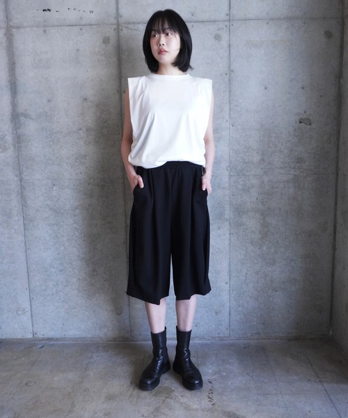 k3&co.（ケイスリーアンドコー）の「Loose half pants（スウェットパンツ・レディース・グレー/Black・ONE SIZE）」の11枚目の写真