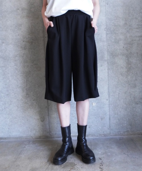k3&co.（ケイスリーアンドコー）の「Loose half pants（スウェットパンツ・レディース・グレー/Black・ONE SIZE）」の5枚目の写真