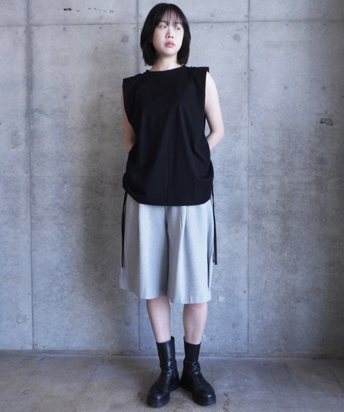 k3&co.（ケイスリーアンドコー）の「Loose half pants（スウェットパンツ・レディース・グレー/Black・ONE SIZE）」の17枚目の写真