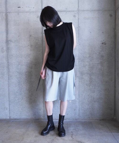 k3&co.（ケイスリーアンドコー）の「Loose half pants（スウェットパンツ・レディース・グレー/Black・ONE SIZE）」の18枚目の写真