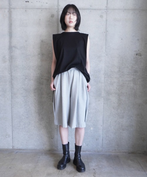 k3&co.（ケイスリーアンドコー）の「Loose half pants（スウェットパンツ・レディース・グレー/Black・ONE SIZE）」の19枚目の写真