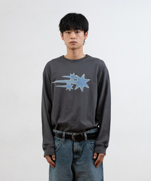 DRAWING 3STAR LS TEE_CHARCOAL(NG2GSUT560A)