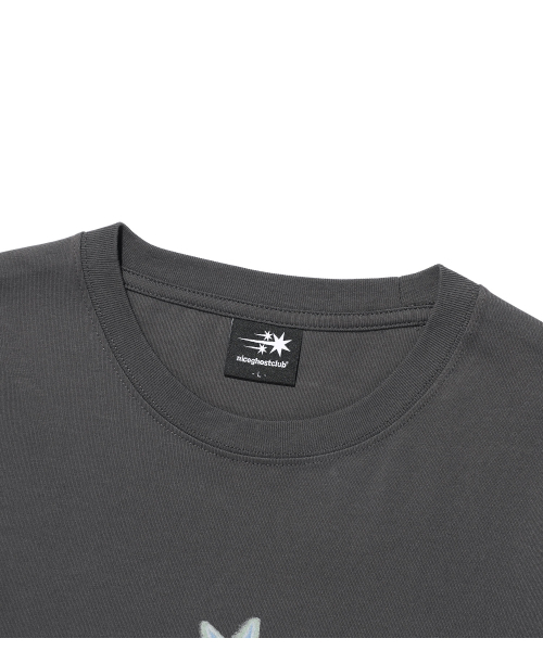 NICE GHOST CLUB(ナイスゴーストクラブ)の「DRAWING 3STAR LS TEE_CHARCOAL(NG2GSUT560A)(Tシャツ/カットソー・レディース・チャコール・SMALL/MEDIUM/LARGE)」の6枚目の写真