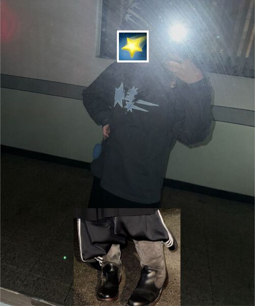 NICE GHOST CLUB(ナイスゴーストクラブ)の「DRAWING 3STAR LS TEE_CHARCOAL(NG2GSUT560A)(Tシャツ/カットソー・レディース・チャコール・SMALL/MEDIUM/LARGE)」の3枚目の写真
