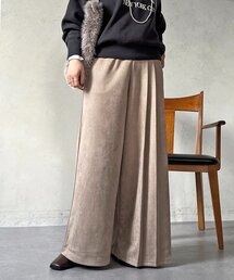 un dix cors | スエードプリーツパンツ(その他パンツ)