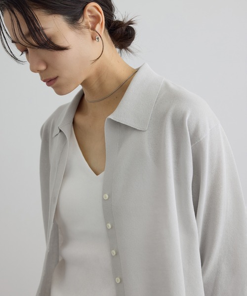 SALON adam et rope'（サロン アダム エ ロペ）の「【WEB限定】ドライタッチスキッパーカーディガン（カーディガン/ボレロ・レディース・ネイビー/ブラウン/グレー系その他・FREE）」の2枚目の写真