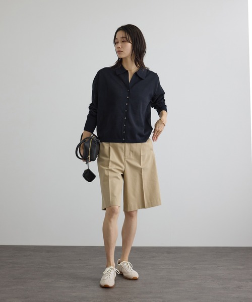 SALON adam et rope'（サロン アダム エ ロペ）の「【WEB限定】ドライタッチスキッパーカーディガン（カーディガン/ボレロ・レディース・ネイビー/ブラウン/グレー系その他・FREE）」の7枚目の写真