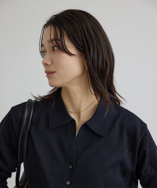 SALON adam et rope'（サロン アダム エ ロペ）の「【WEB限定】ドライタッチスキッパーカーディガン（カーディガン/ボレロ・レディース・ネイビー/ブラウン/グレー系その他・FREE）」の15枚目の写真