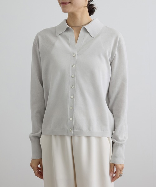 SALON adam et rope'（サロン アダム エ ロペ）の「【WEB限定】ドライタッチスキッパーカーディガン（カーディガン/ボレロ・レディース・ネイビー/ブラウン/グレー系その他・FREE）」の16枚目の写真