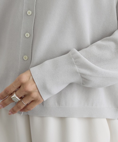 SALON adam et rope'（サロン アダム エ ロペ）の「【WEB限定】ドライタッチスキッパーカーディガン（カーディガン/ボレロ・レディース・ネイビー/ブラウン/グレー系その他・FREE）」の20枚目の写真