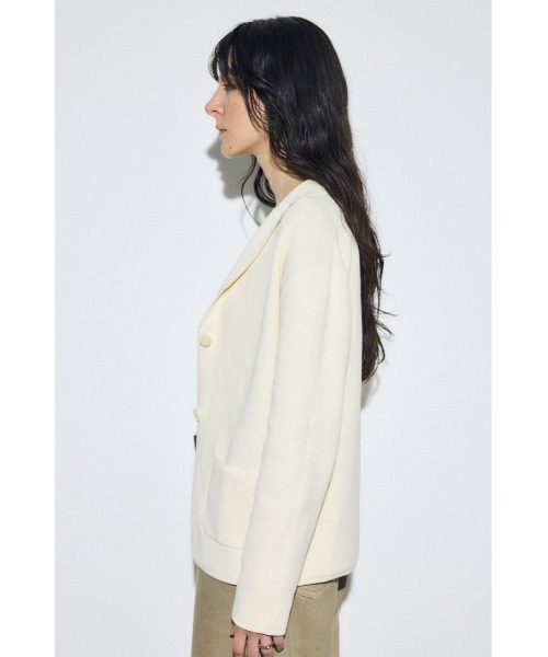 AZUL by moussy（アズールバイマウジー）の「ニットテーラードジャケット（テーラードジャケット・レディース・オフホワイト/ブラック・SMALL/MEDIUM）」の19枚目の写真