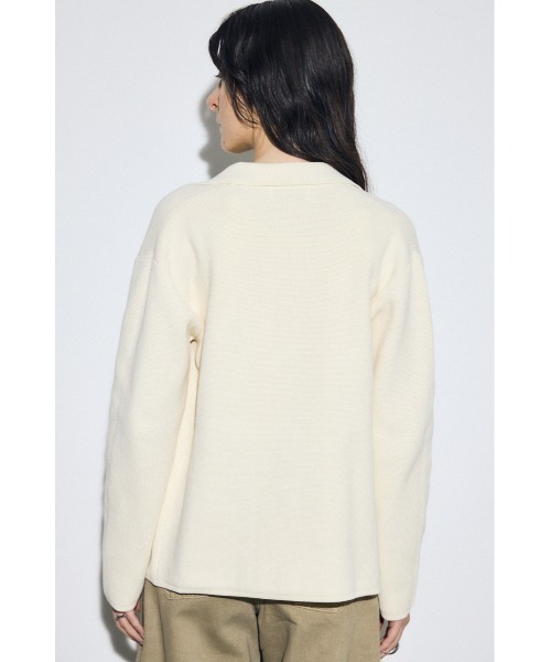 AZUL by moussy（アズールバイマウジー）の「ニットテーラードジャケット（テーラードジャケット・レディース・オフホワイト/ブラック・SMALL/MEDIUM）」の20枚目の写真