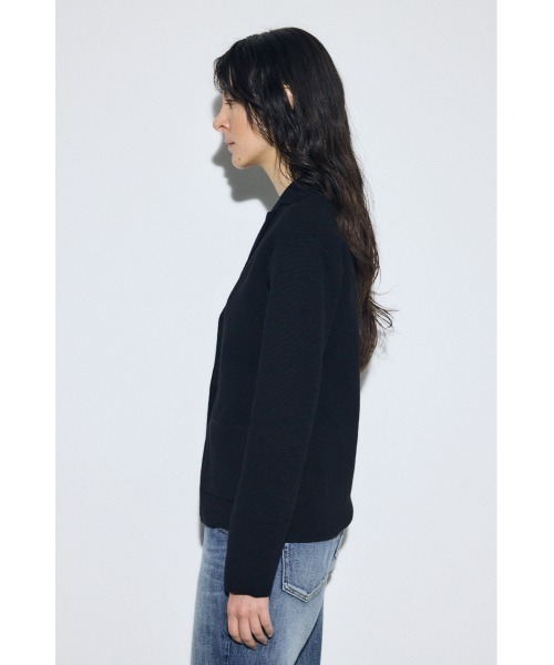 AZUL by moussy（アズールバイマウジー）の「ニットテーラードジャケット（テーラードジャケット・レディース・オフホワイト/ブラック・SMALL/MEDIUM）」の9枚目の写真