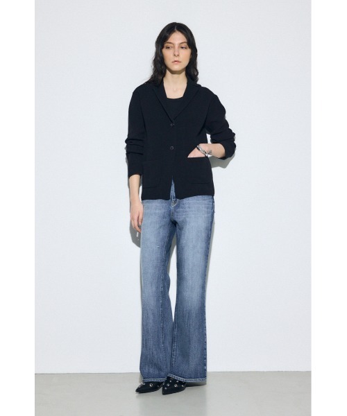 AZUL by moussy（アズールバイマウジー）の「ニットテーラードジャケット（テーラードジャケット・レディース・オフホワイト/ブラック・SMALL/MEDIUM）」の11枚目の写真