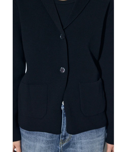 AZUL by moussy（アズールバイマウジー）の「ニットテーラードジャケット（テーラードジャケット・レディース・オフホワイト/ブラック・SMALL/MEDIUM）」の13枚目の写真
