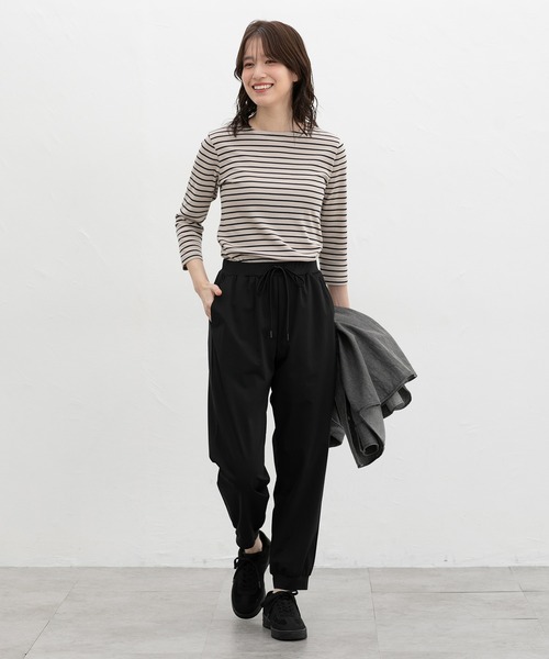 Honeys(ハニーズ)の「【ハニさら・アクティブウェア・接触冷感・吸水速乾・UVカット】快適クールイージーパンツ(その他パンツ・レディース・ブラック/ネイビー/スミクロ・S/M/LL/L/3L)」の6枚目の写真