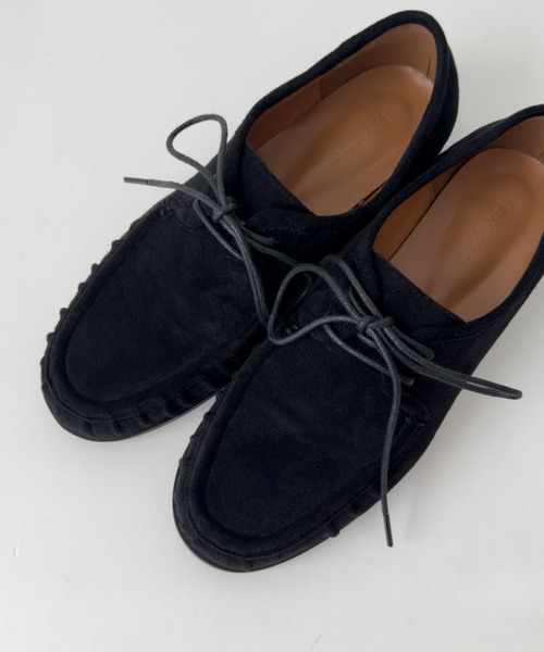 CANAL JEAN（キャナルジーン）の「El mar　フェイクスウェードモカシン（モカシン/デッキシューズ・レディース・ブラック/キャメル・23.5/24.5/24）」の3枚目の写真