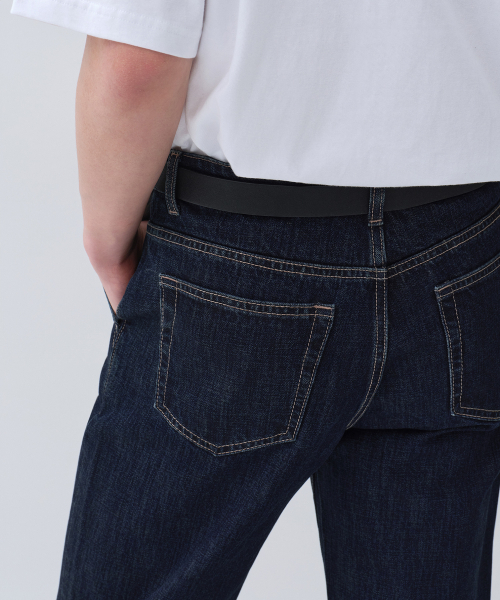 MUSINSA STANDARD（ムシンサスタンダード）の「[シティワーカーズ] テーパードデニムパンツ [ディープインディゴ]（デニムパンツ・メンズ・その他・26/27/28/29/30/31/32/33/34/36/38/40/42）」の6枚目の写真