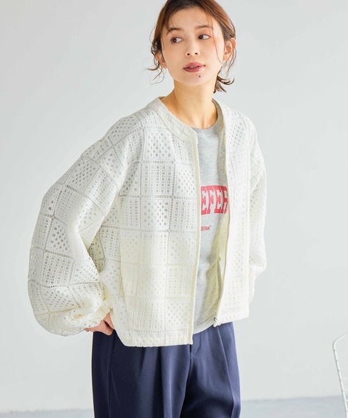 studio CLIP（スタディオクリップ）の「レースブルゾン（ブルゾン・レディース・オフホワイト/チャコール・FREE）」の22枚目の写真