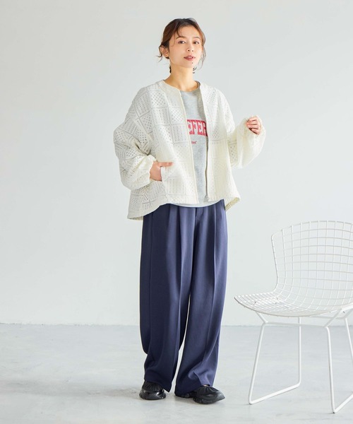 hikariTOMORROWLANDジップアップブルゾンリンクルレース hikariTOMORROWLANDジップアップブルゾンリンクルレース リンクル