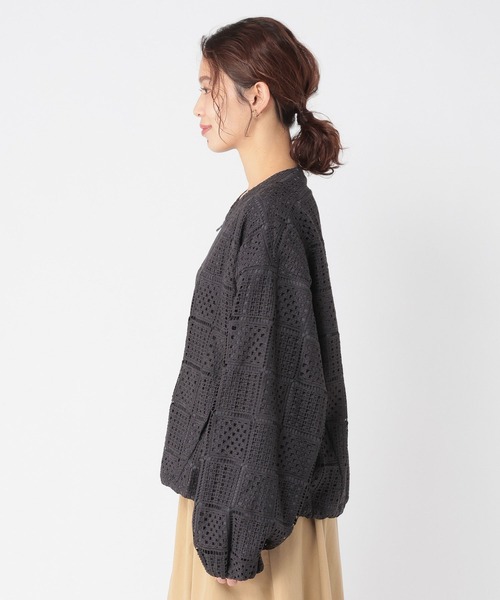 studio CLIP（スタディオクリップ）の「レースブルゾン（ブルゾン・レディース・オフホワイト/チャコール・FREE）」の8枚目の写真