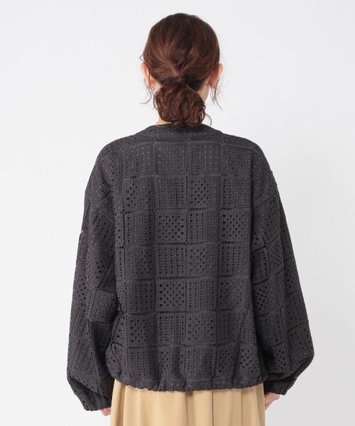 studio CLIP（スタディオクリップ）の「レースブルゾン（ブルゾン・レディース・オフホワイト/チャコール・FREE）」の9枚目の写真