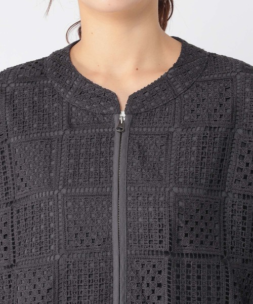 studio CLIP（スタディオクリップ）の「レースブルゾン（ブルゾン・レディース・オフホワイト/チャコール・FREE）」の10枚目の写真