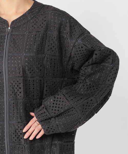 studio CLIP（スタディオクリップ）の「レースブルゾン（ブルゾン・レディース・オフホワイト/チャコール・FREE）」の11枚目の写真