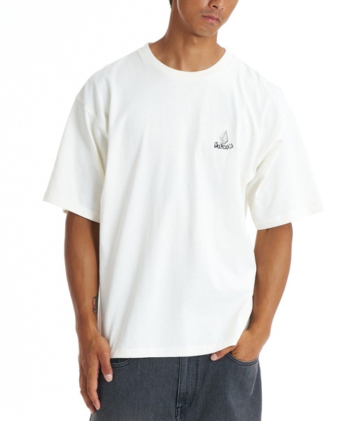 VOLCOM(ボルコム)の「VOLCOM メンズ GRAB THE STONE SS TEE Tシャツ 【2026年春夏モデル】(Tシャツ/カットソー・メンズ・ブルー系その他/ブラック/オフホワイト・X-LARGE/LARGE/MEDIUM/SMALL)」の4枚目の写真