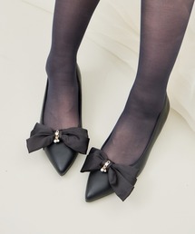 INGNI（イング）の「パールビジュー付きリボンパンプス（パンプス）」