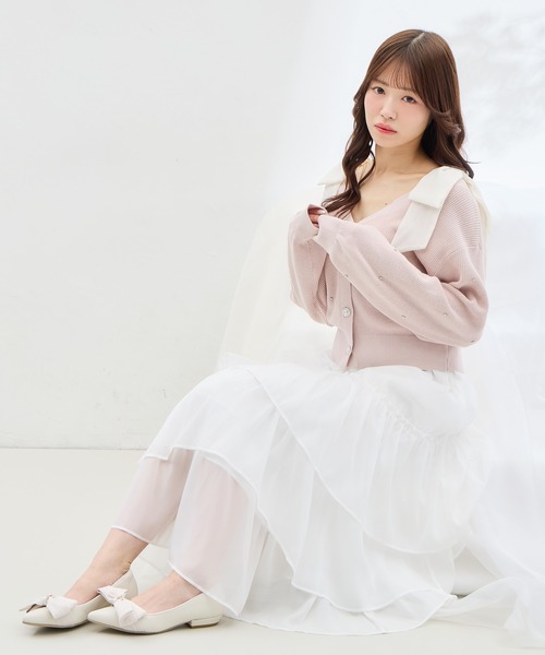 INGNI（イング）の「パールビジュー付きリボンパンプス（パンプス・レディース・ブラック/アイボリー・L/M）」の16枚目の写真