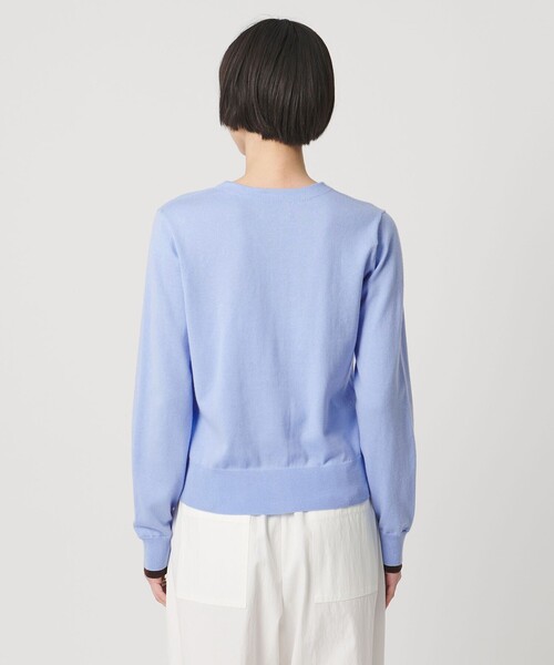 UNITED ARROWS（ユナイテッドアローズ）の「エンブロイダリー バイカラー カーディガン ‐ウォッシャブル‐（カーディガン/ボレロ・レディース・グレー系/ネイビー/ライトブルー・FREE）」の11枚目の写真