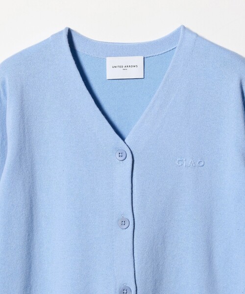 UNITED ARROWS（ユナイテッドアローズ）の「エンブロイダリー バイカラー カーディガン ‐ウォッシャブル‐（カーディガン/ボレロ・レディース・グレー系/ネイビー/ライトブルー・FREE）」の14枚目の写真
