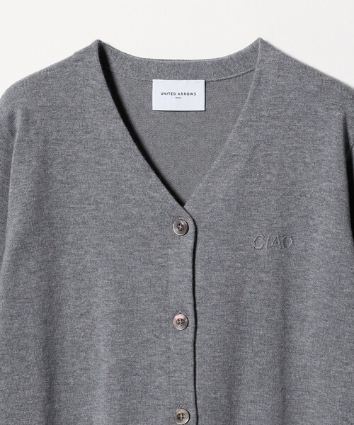 UNITED ARROWS（ユナイテッドアローズ）の「エンブロイダリー バイカラー カーディガン ‐ウォッシャブル‐（カーディガン/ボレロ・レディース・グレー系/ネイビー/ライトブルー・FREE）」の21枚目の写真