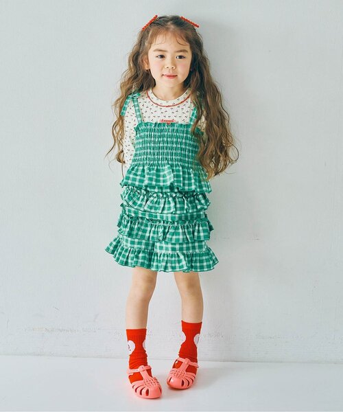 p.premier（ピードットプルミエ）の「針抜きカットソープルオーバー（Tシャツ/カットソー・キッズ・ピンク/レッド/アイボリー・80/90/100/110/120/130/140）」の5枚目の写真