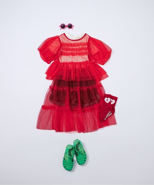 p.premier（ピードットプルミエ）の「針抜きカットソープルオーバー（Tシャツ/カットソー・キッズ・ピンク/レッド/アイボリー・80/90/100/110/120/130/140）」の17枚目の写真