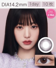 Hapa Kristin（ハパクリスティン）の「【水光カラコン】Hapa Kristin 1DAY 10枚入り ツイードクリスティン モーブグレー 正規品（コンタクトレンズ・カラコン）」